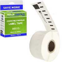 Compatible Dymo 99015 Black On White 54mm x 70mm Large Multipurpose Label Tape - 320 Labels (99015)