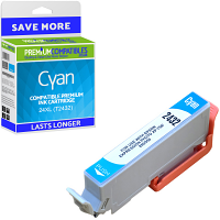 Compatible Epson 24XL Cyan High Capacity Ink Cartridge (C13T24324010) T2432 Elephant