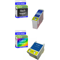 Compatible Epson T026 / T027 Black & Colour Combo Pack Ink Cartridges (C13T02640110 & C13T02740110)