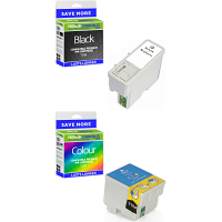 Compatible Epson T036 / T037 Black & Colour Combo Pack Ink Cartridges (C13T03614010 & C13T03704010)