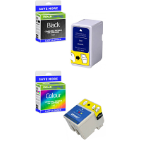 Compatible Epson T0511 / T0520 Black & Colour Combo Pack Ink Cartridges (C13T05114010 & C13T05204010)