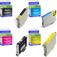 Compatible Epson T0615 CMYK Multipack Ink Cartridges (C13T06154010) Teddybear