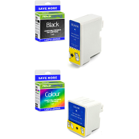 Compatible Epson T066 & T067 Black & Colour Combo Pack Ink Cartridges (C13T06624010)