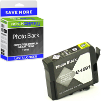 Compatible Epson T1591 Photo Black Ink Cartridge (C13T15914010) Kingfisher