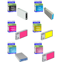 Compatible Epson T5597 C, M, Y, K, LC, LM Multipack Ink Cartridges (C13T55974010) Penguin
