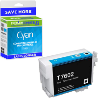 Compatible Epson T7602 Cyan Ink Cartridge (C13T76024010) Killer Whale