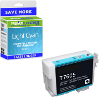 Compatible Epson T7605 Light Cyan Ink Cartridge (C13T76054010) Killer Whale