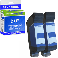Premium Remanufactured Francotyp Postalia 58.0052.3026.00 Blue Twin Pack Franking Ink Cartridges (58.0052.3026.00)