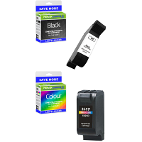 Premium Remanufactured HP 15 / 17 Black & Colour Combo Pack Ink Cartridges (C6615DE & C6625AE)
