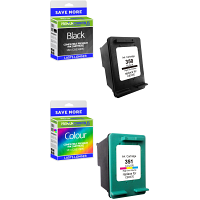 Premium Remanufactured HP 350 / 351 Black & Colour Combo Pack Ink Cartridges (SD412EE)