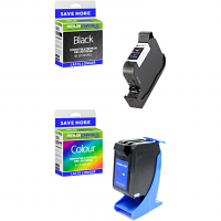 Premium Remanufactured HP 45 / 41 Black & Colour Combo Pack Ink Cartridges (51645AE & 51641A)
