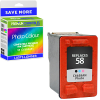 Premium Remanufactured HP 58 Photo Colour Ink Cartridge (C6658AE)