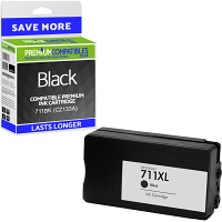 Compatible HP 711BK Black High Capacity Ink Cartridge (CZ133A)