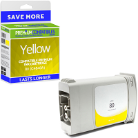 Premium Remanufactured HP 80 Yellow High Capacity Ink Cartridge (C4848A)