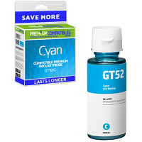 Compatible HP GT52C Cyan Ink Bottle (M0H54AE)