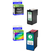 Premium Remanufactured Lexmark 2 / 3 Black & Colour Combo Pack Ink Cartridges (80D2962)