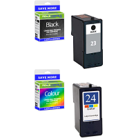 Premium Remanufactured Lexmark 23 / 24 Black & Colour Combo Pack Ink Cartridges (18C1419E)