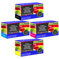 Premium Remanufactured OKI 433244 CMYK Multipack Extra Longer Lasting Toner Cartridges (43324424/ 43324423/ 43324422/ 43324421)