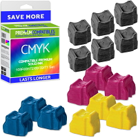 Compatible Xerox 108R006 CMYK Multipack x 3 Plus Three Extra Black Solid Ink (108R00672/69/70/71)